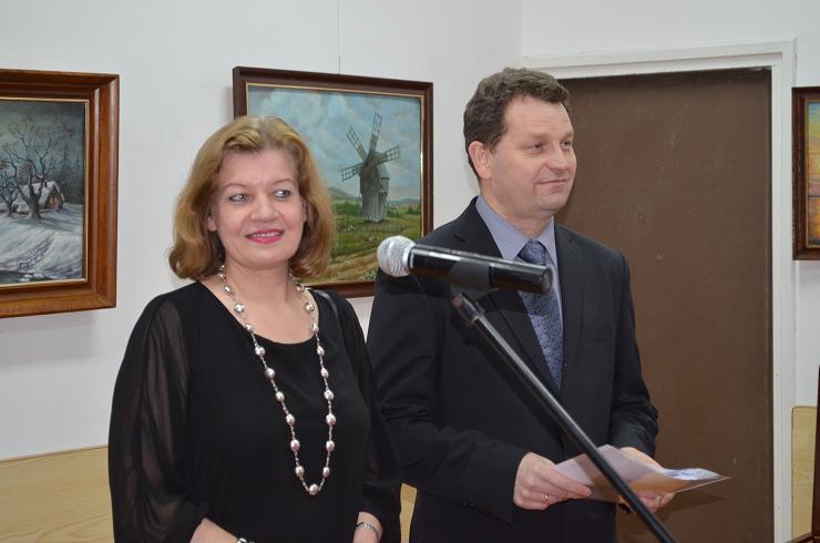 Grażyna Nadrowska i Jarosław Cholewicki (dyrektor ROK)
